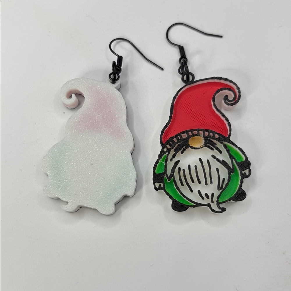 🎄 Christmas Gnome Earrings 🎅✨ - Picture 4 of 5